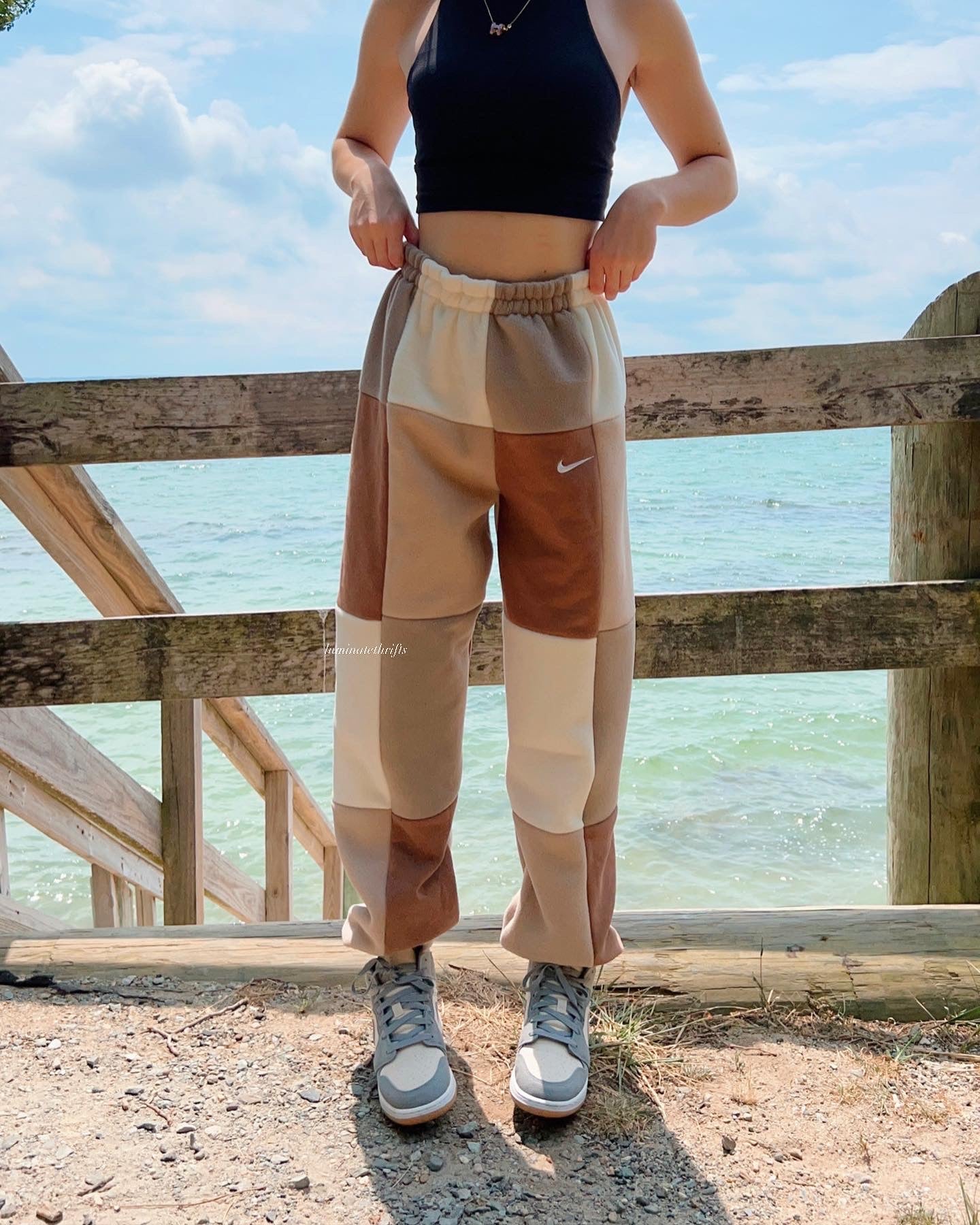 (S/M) Caramel Frappe Reworked Joggers