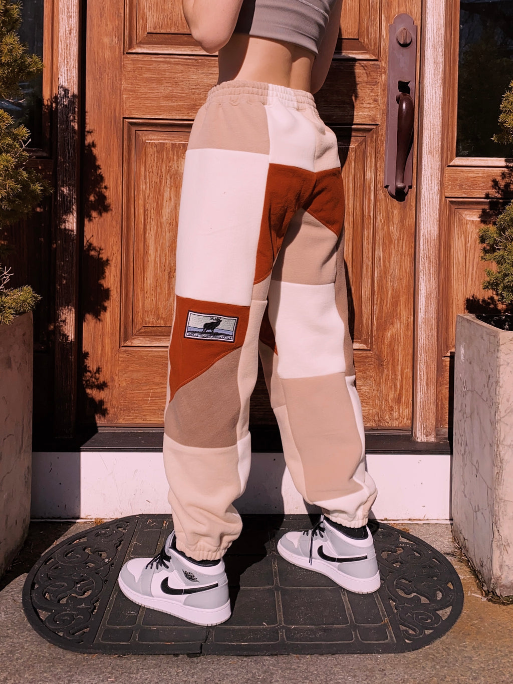 (S/M) Rust Orange Reworked Joggers