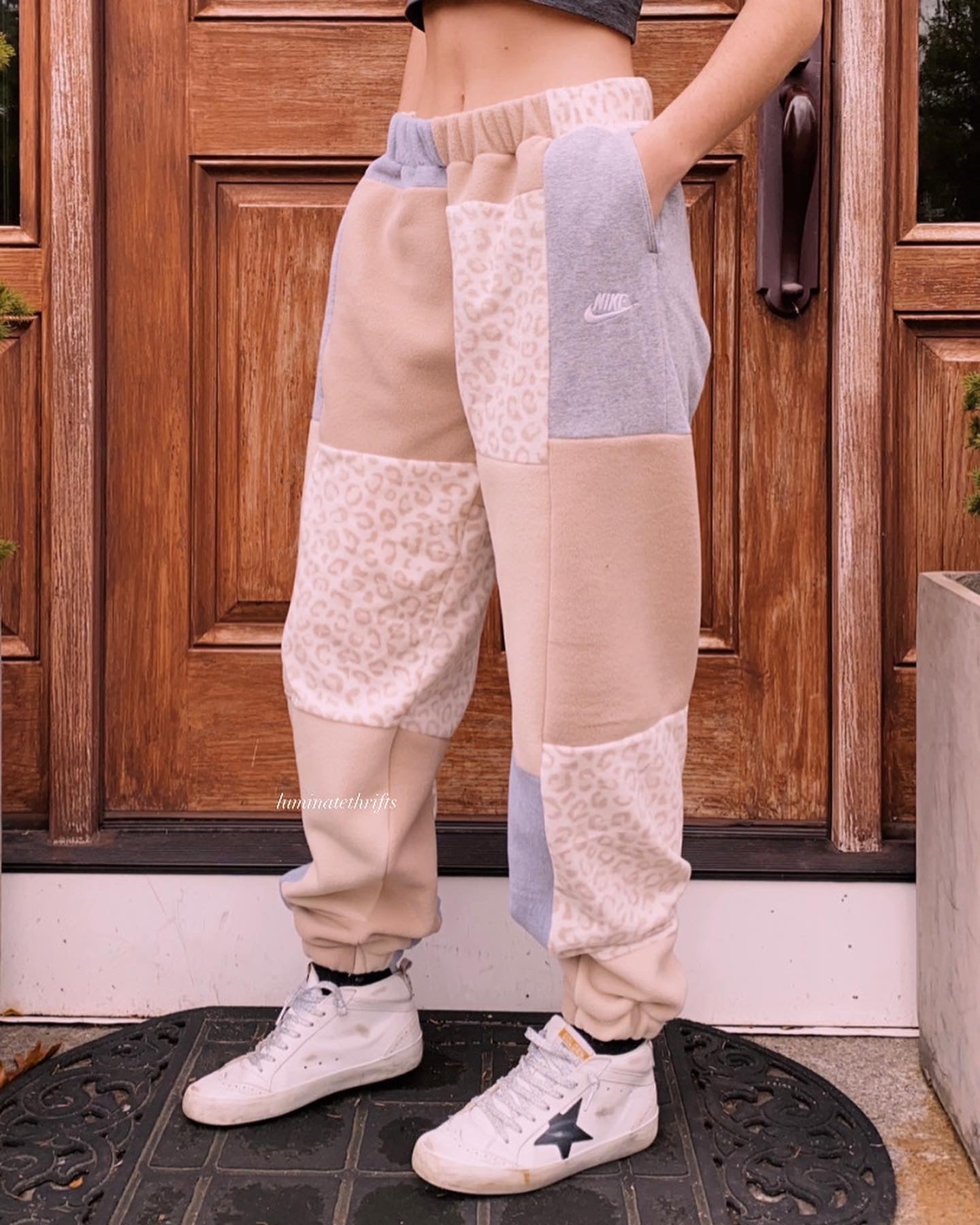 (M/L) Rustic Leopard Reworked Joggers