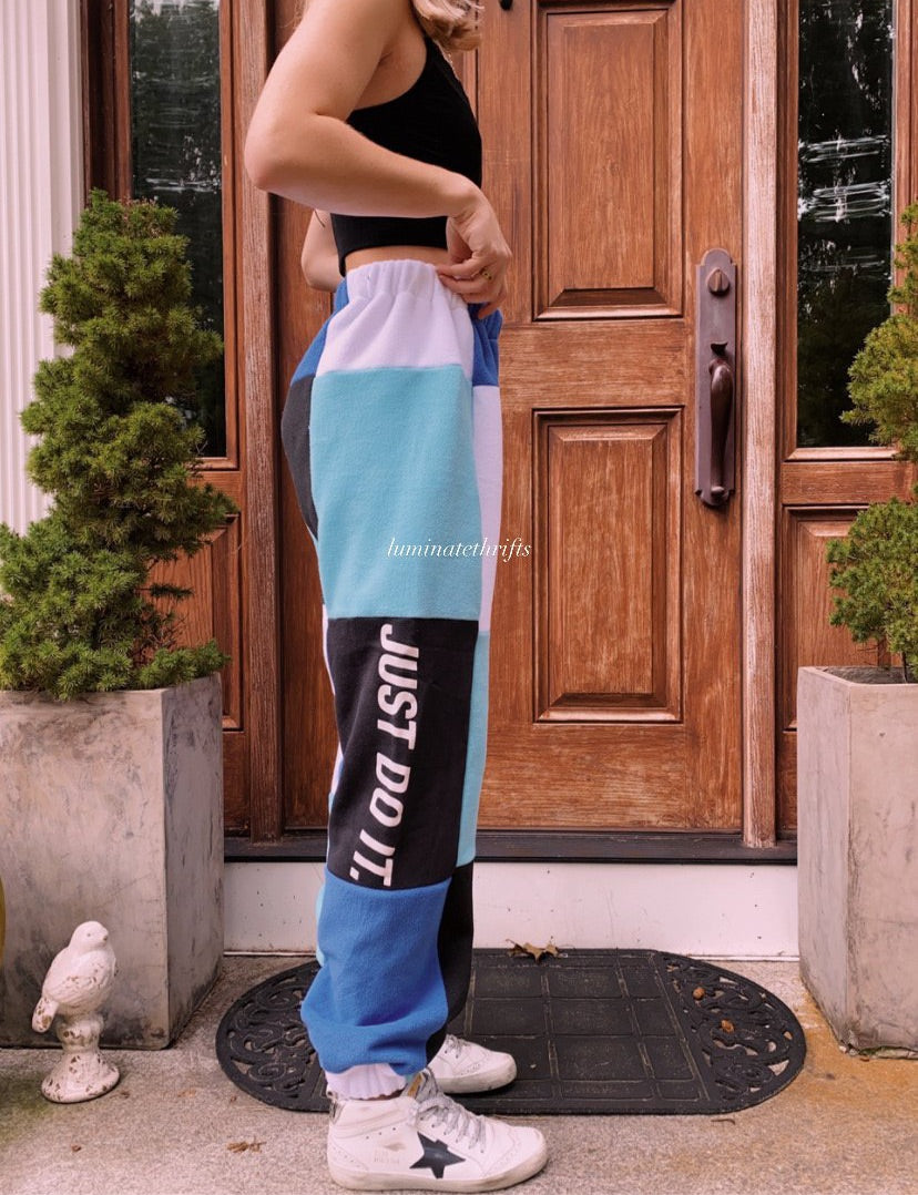 (M/L) Glacier Blue Reworked Joggers