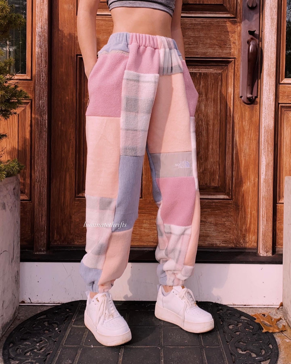(XS/S) Rose Plaid Reworked Joggers