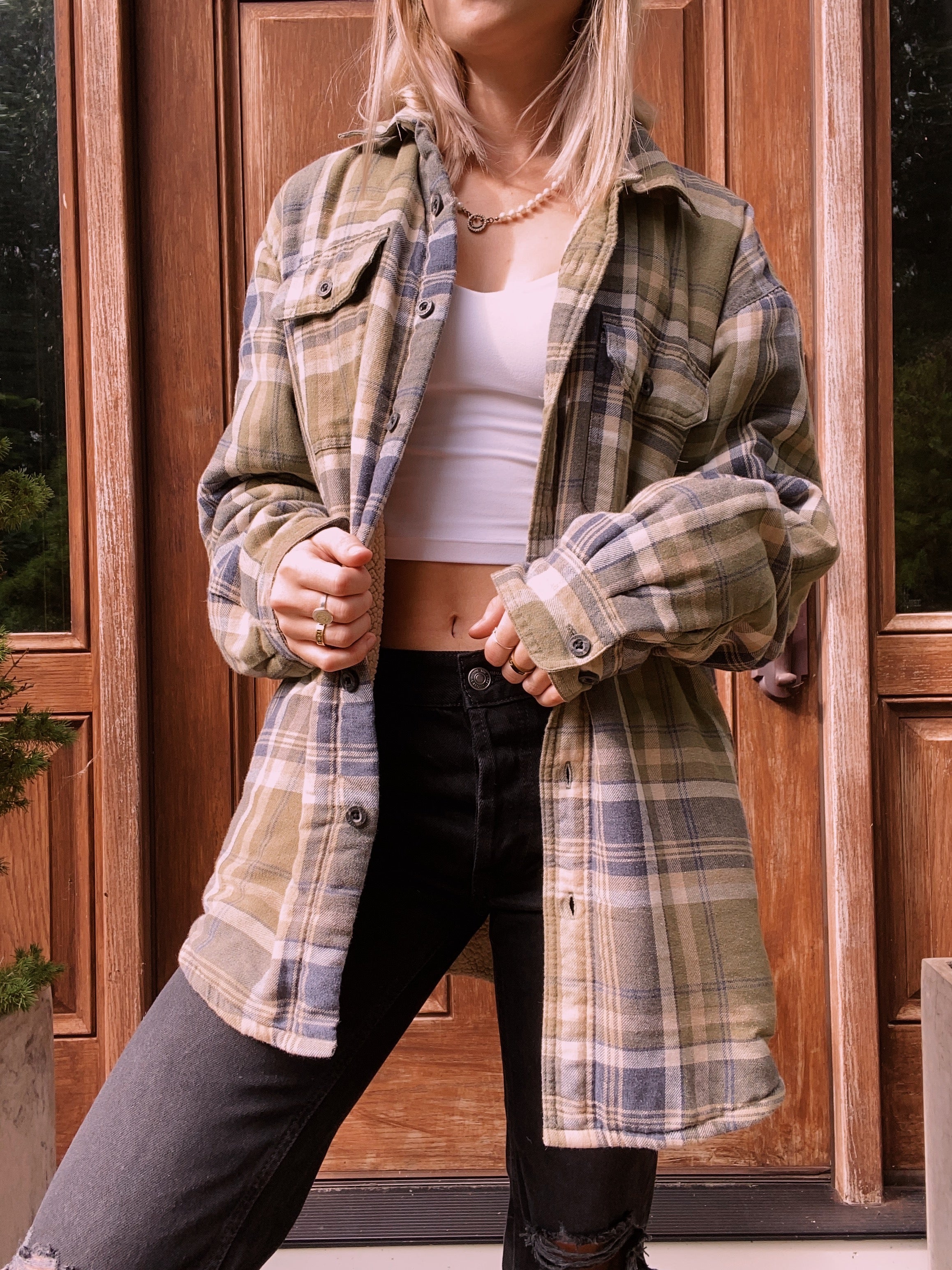 (M/L) Sherpa Lined Wrangler Flannel