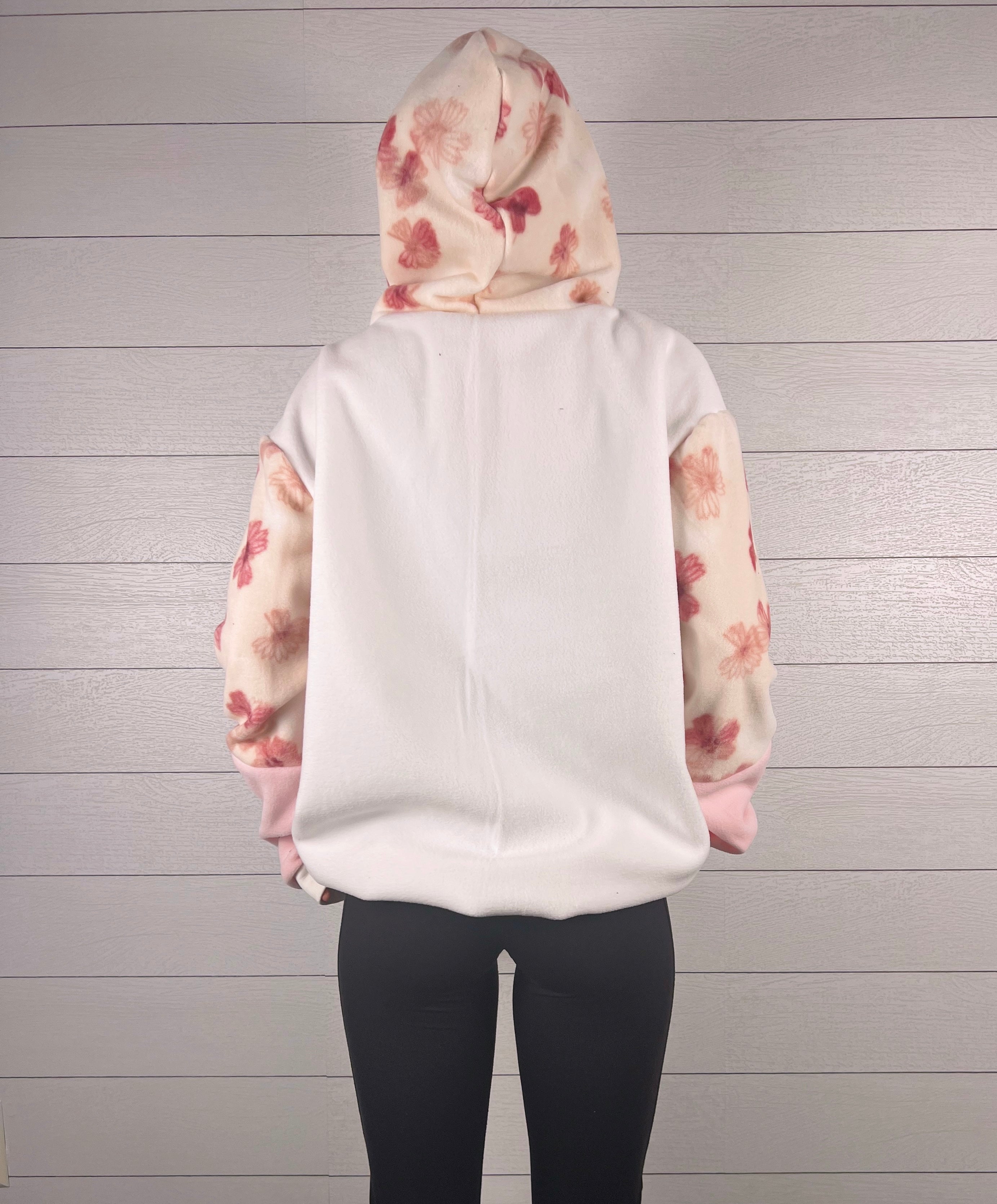 (L/XL) Pinky Floral 1/1 Hoodie