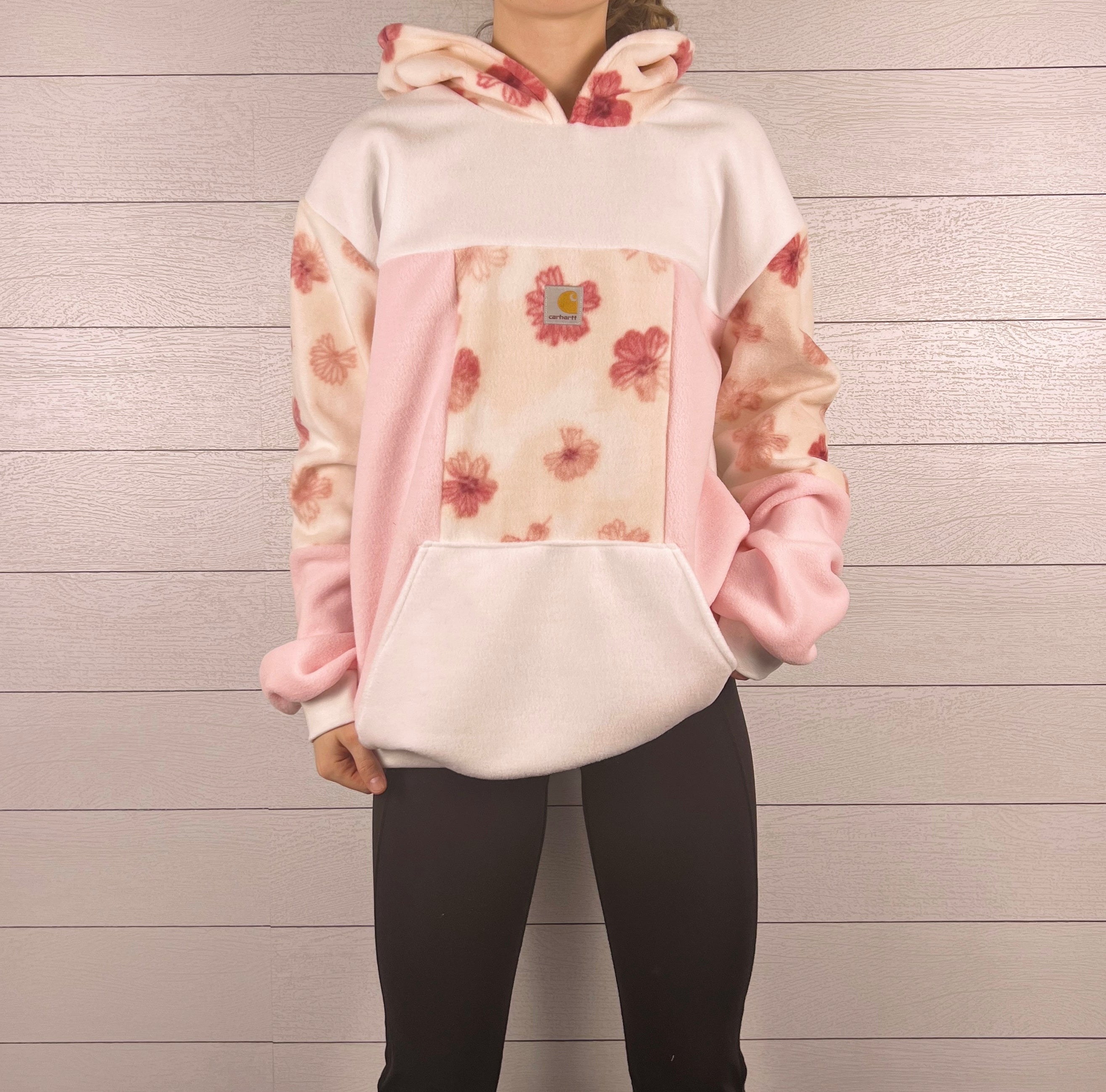 (L/XL) Pinky Floral 1/1 Hoodie