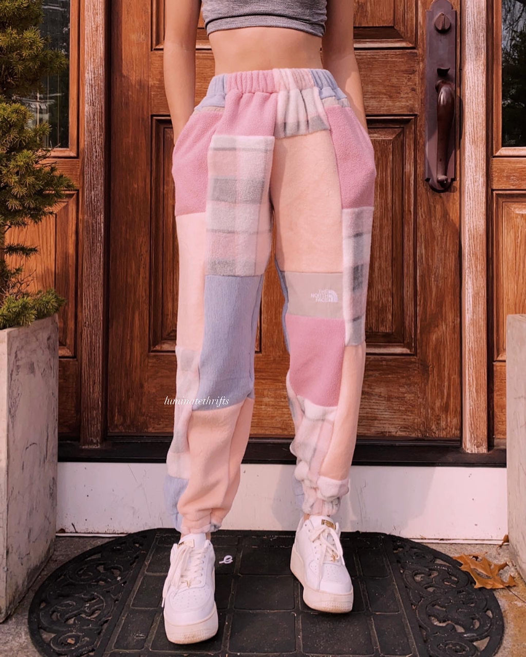 (XS/S) Rose Plaid Reworked Joggers
