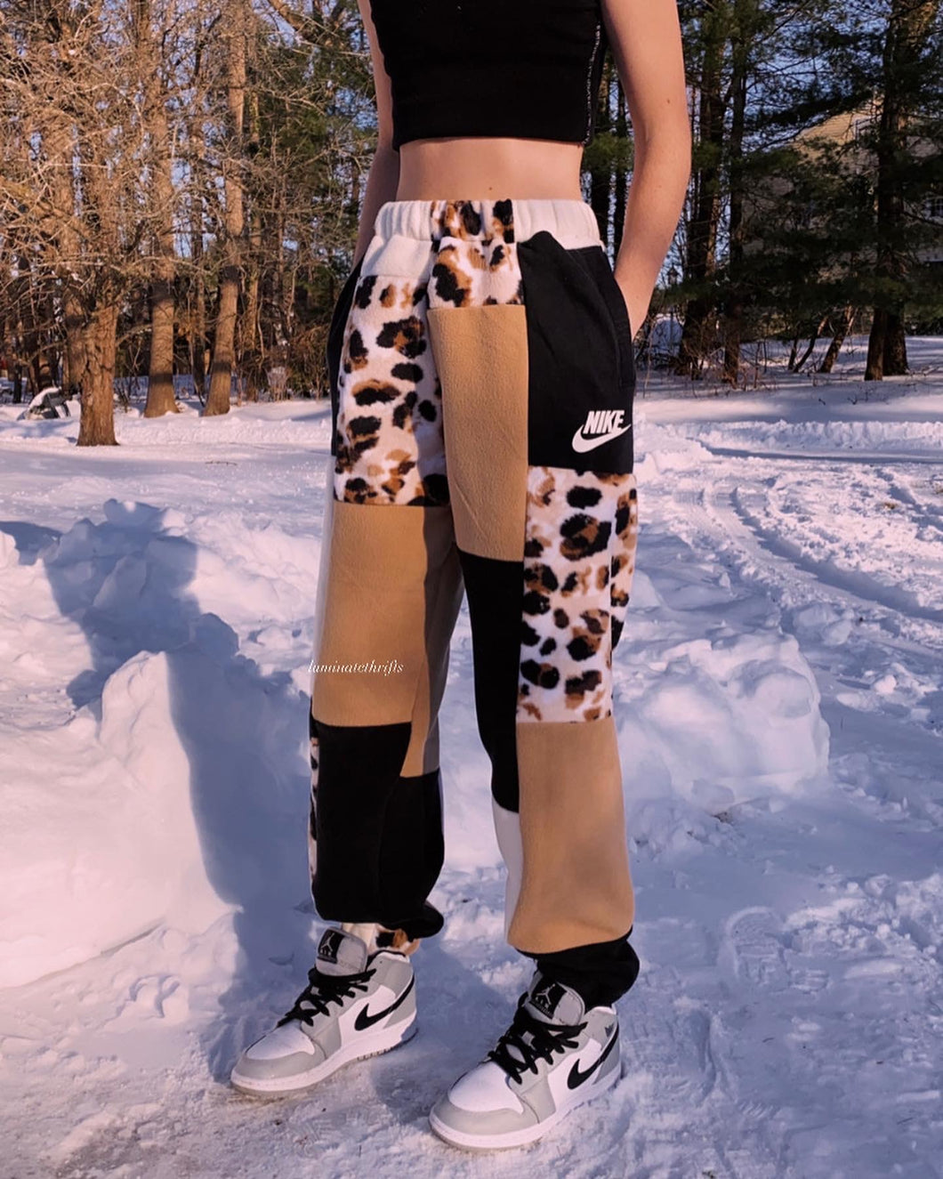 (S/M) Rustic Lynx Reworked Joggers