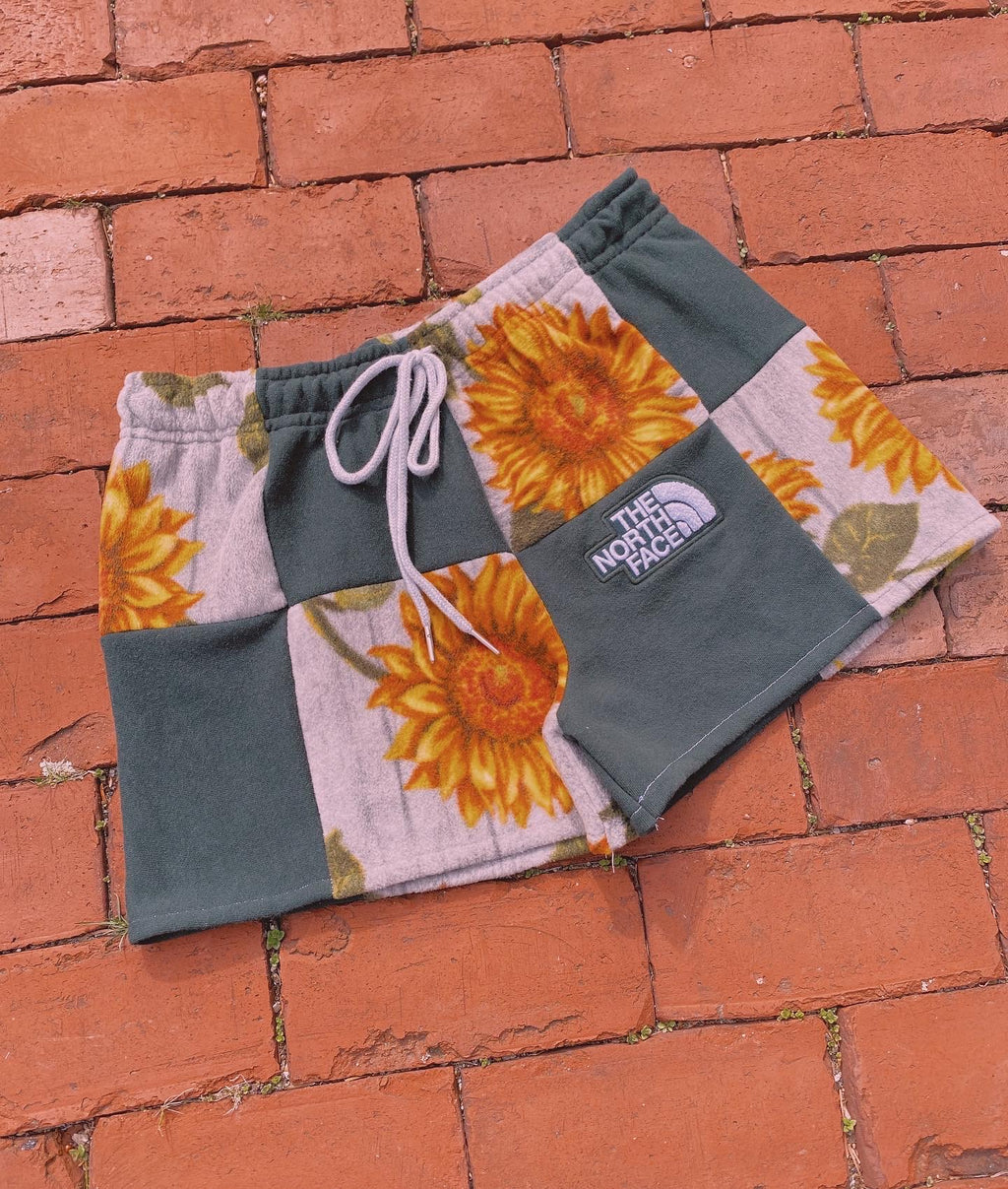 (S/M) Sunflower Reworked Shorts