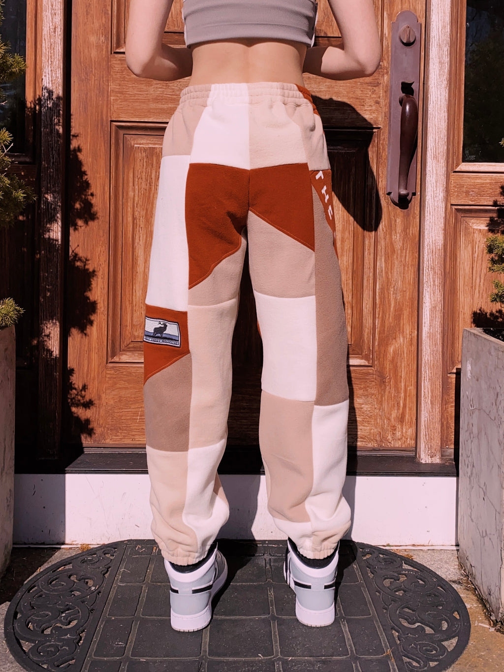 (S/M) Rust Orange Reworked Joggers