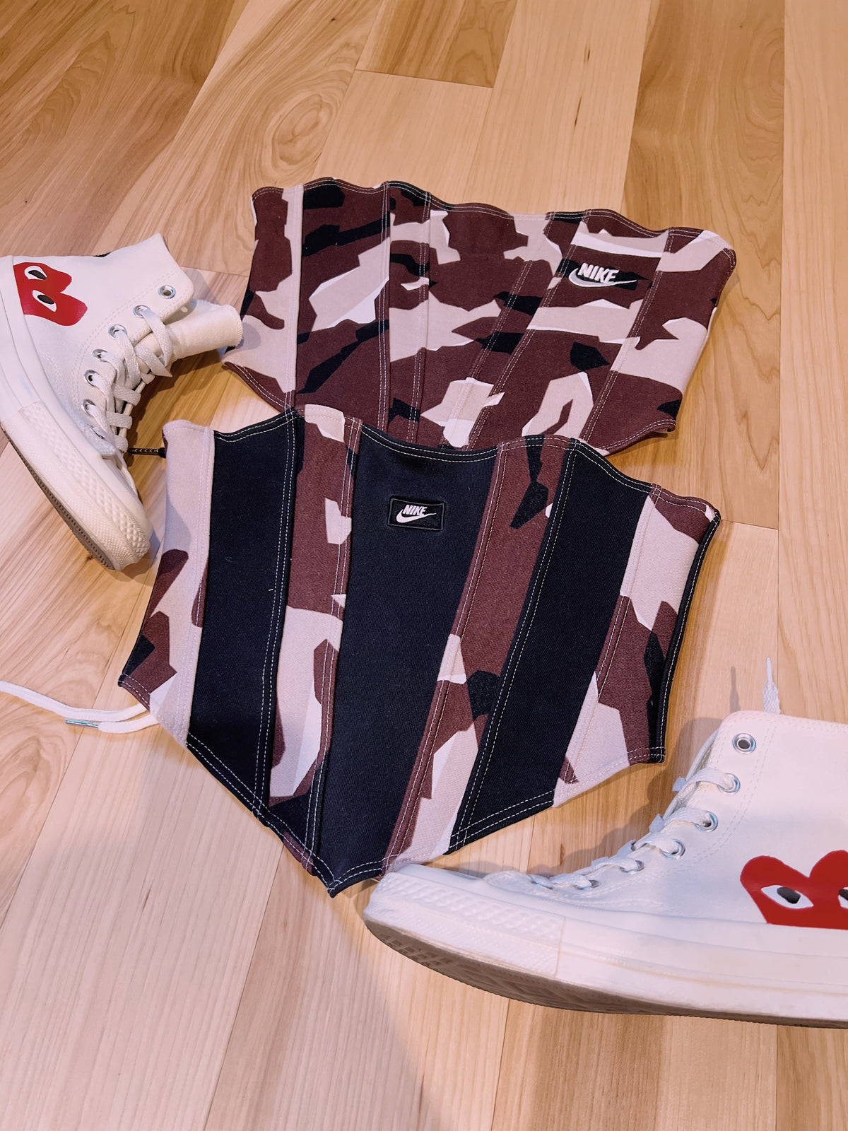 Red Camo Reworked Bustiers