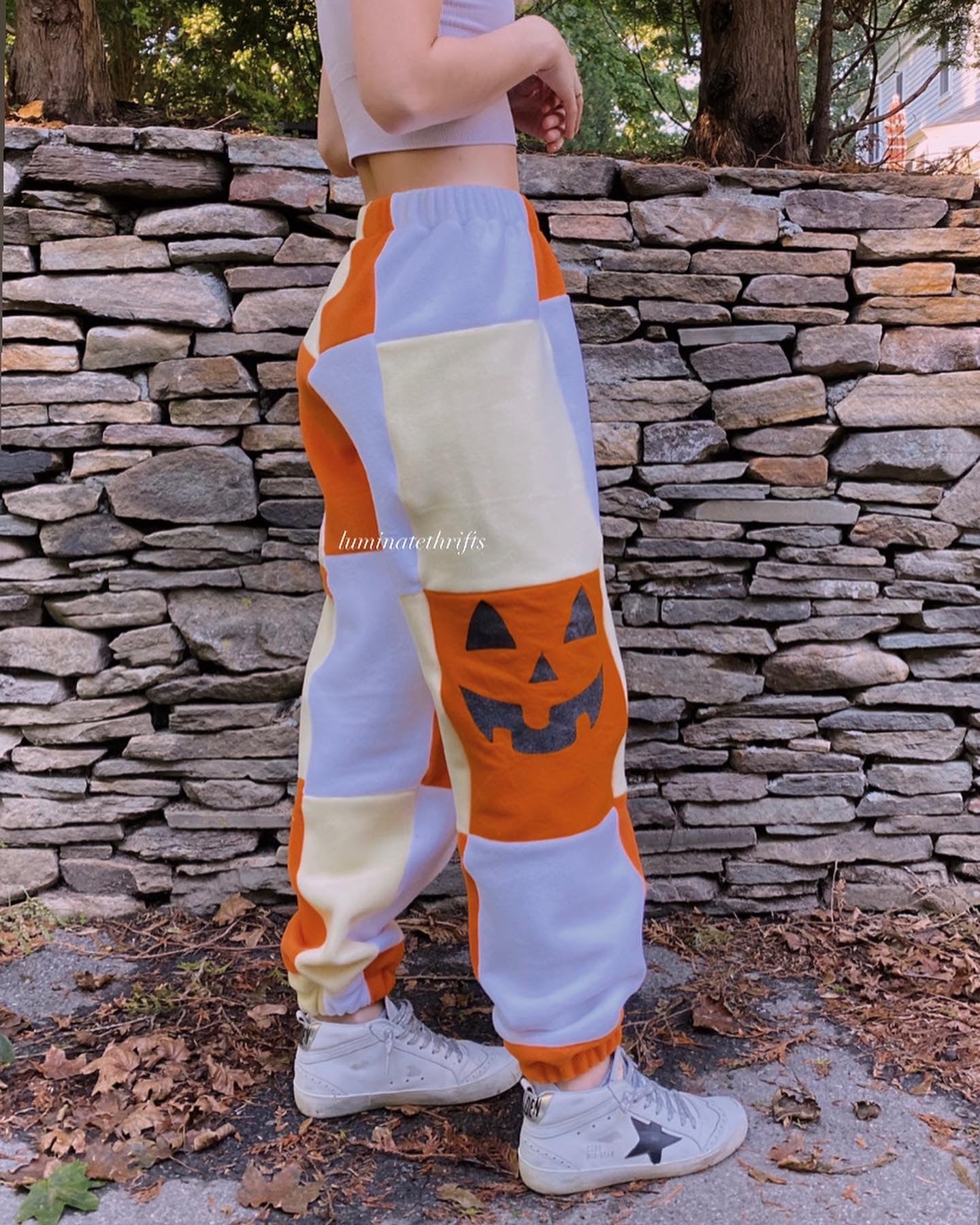 (XS-M) Pumpkin Candy Corn Reworked Joggers