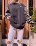 Teddy Sherpa Sleeve Reworked Crewneck