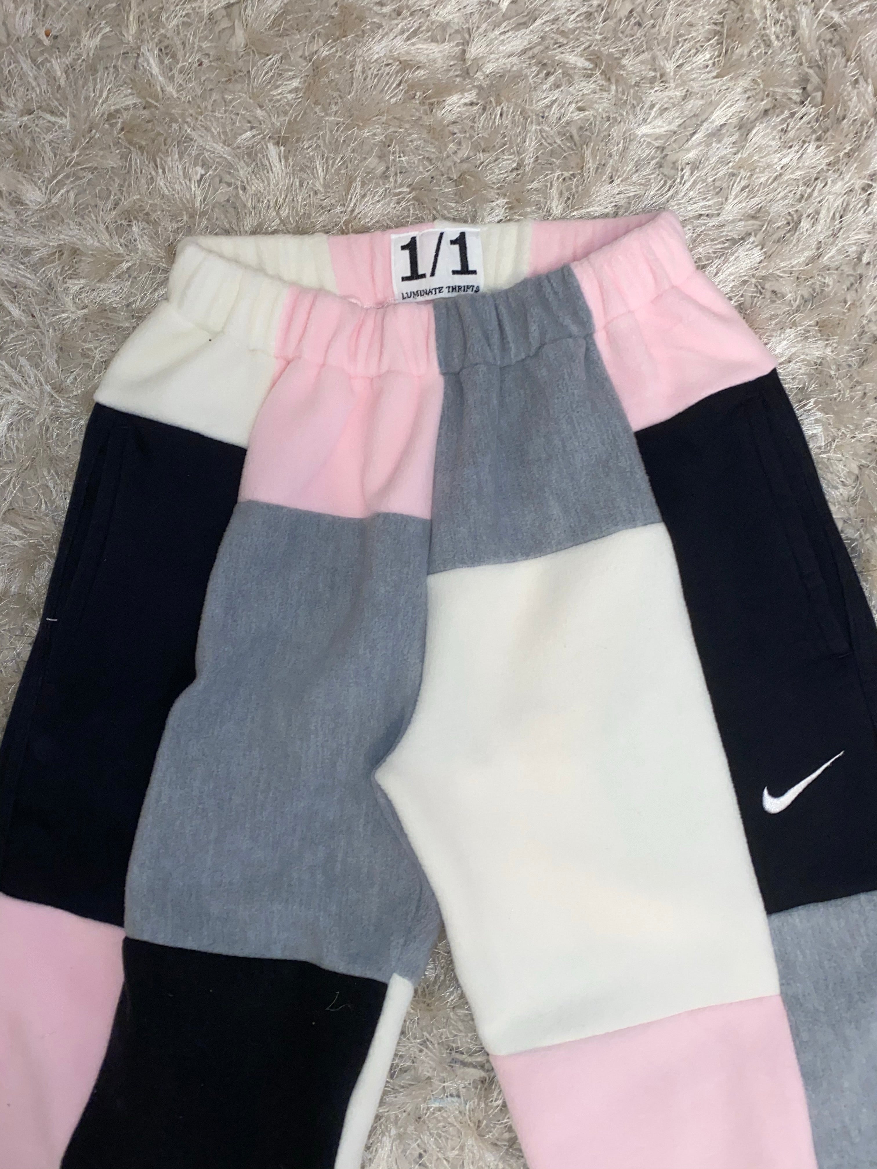 (XS-M) Rose Diamond Reworked Joggers **with pockets**