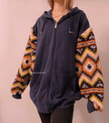 Aztec Sherpa Reworked Zipup Hoodie
