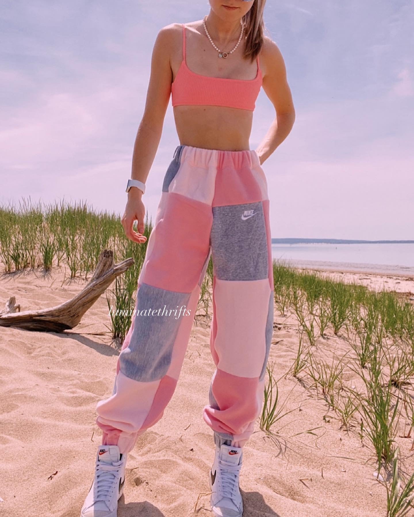 Smokey Pink Reworked Joggers
