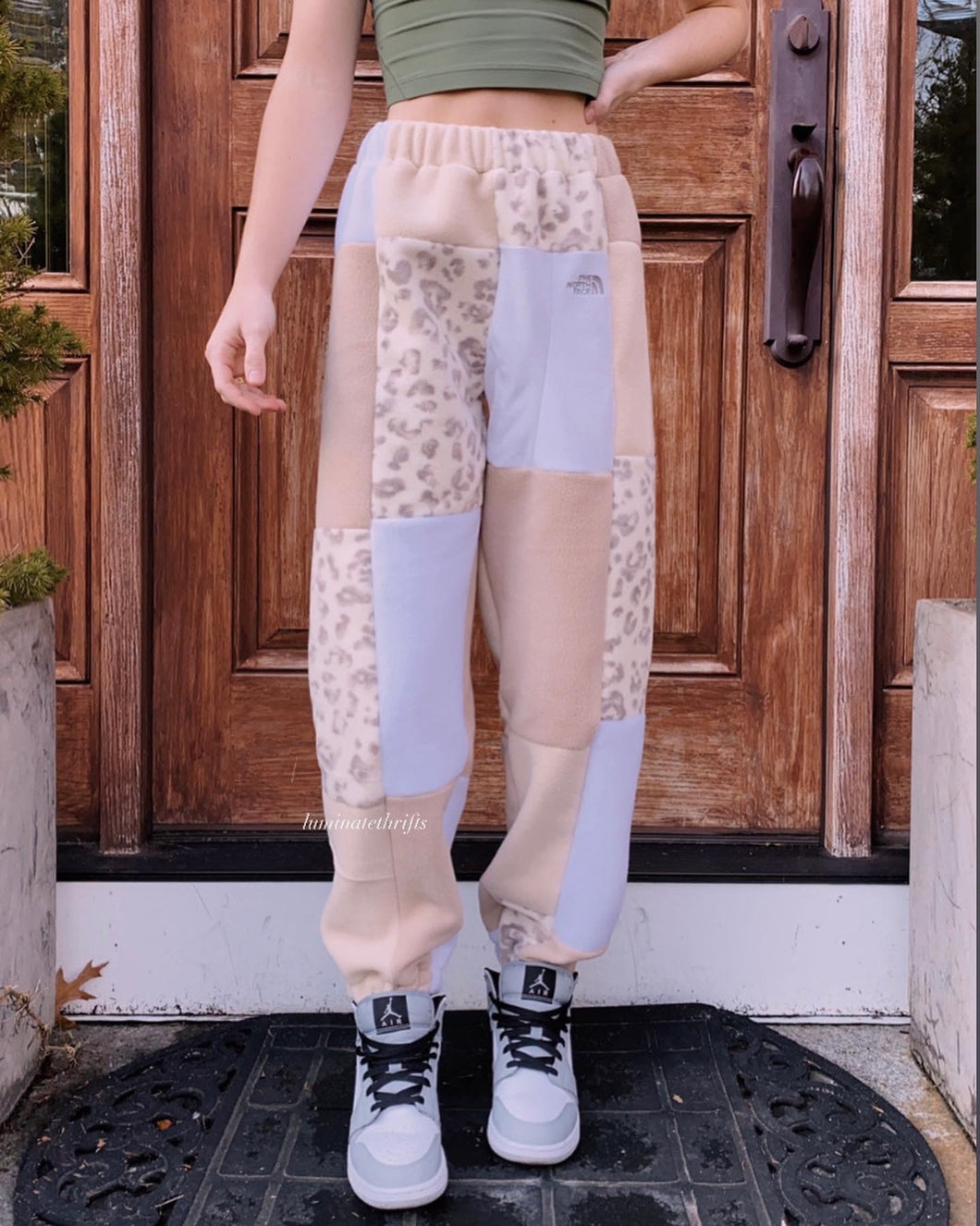 (XS/S) Neutral Leopard Reworked Joggers