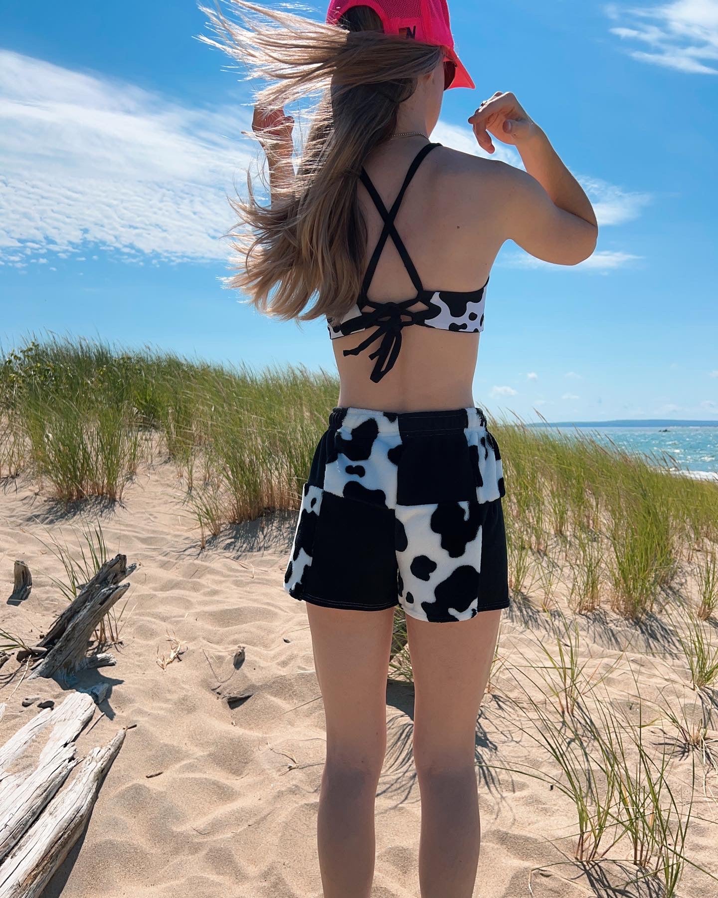 (S/M) Oreo Cow Reworked Shorts