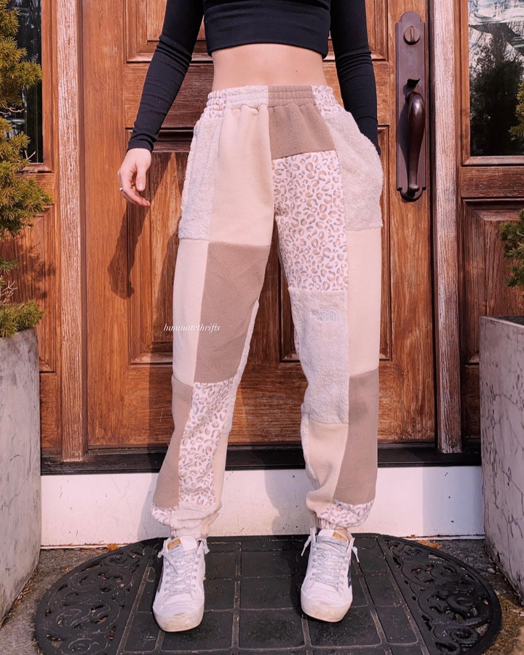 (XS/S) Neutral Leopard Reworked Joggers