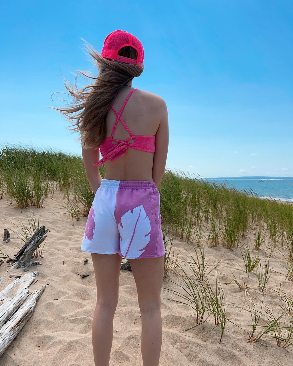 (XS/S) Pink Aloha Reworked Shorts